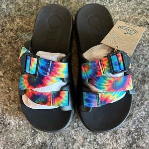 Chacos Rainbow TyeDye Slides!